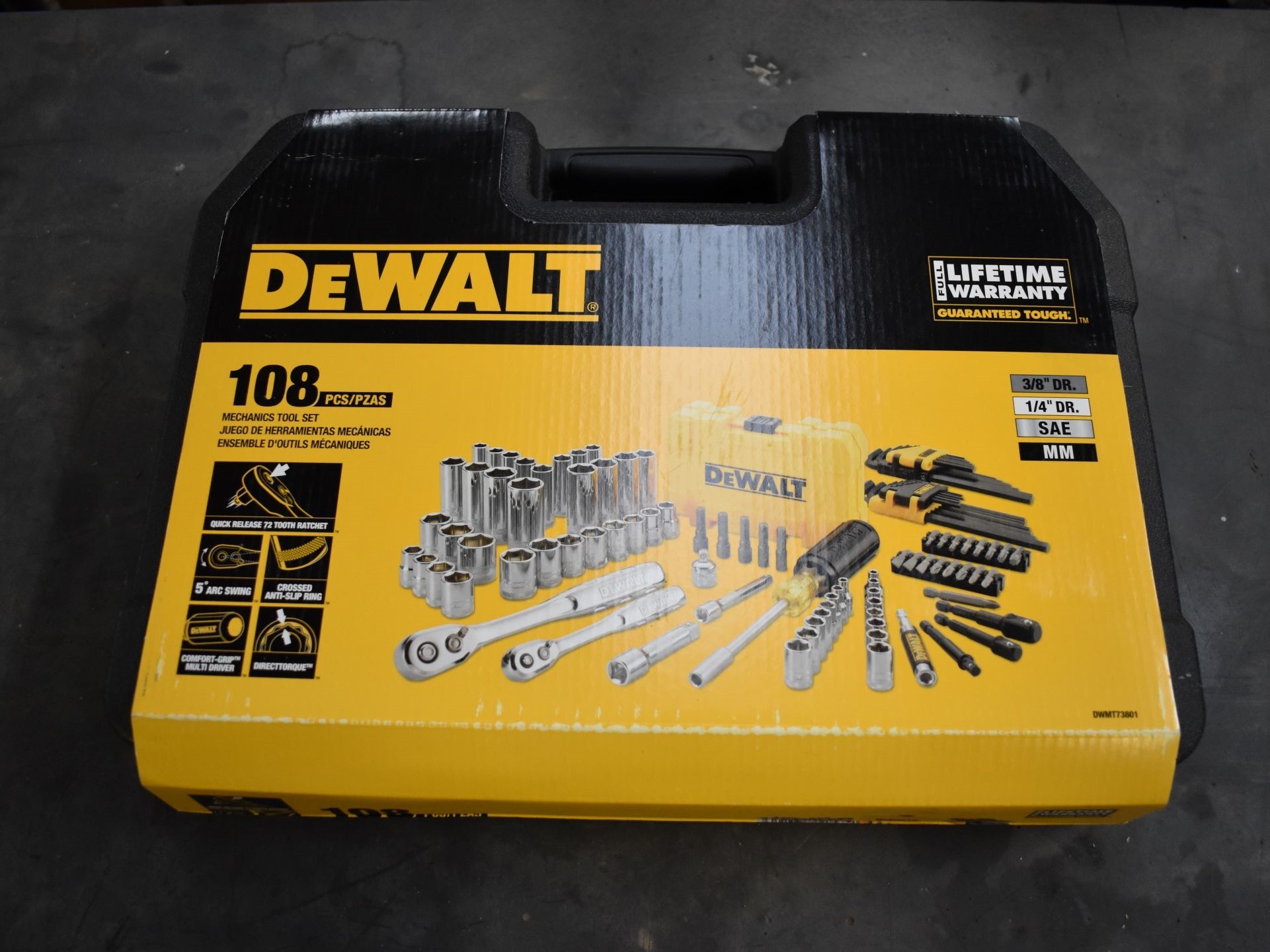 A closeup of DeWalt