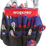 WORKPRO Bucket Organizer Tool Bag, Multi-pockets Bucket Tool Organizer, Heavy Duty Bucket Tool Bag for 5 Gallon Bucket, Tool Bucket Organizer for Electricians, Plumbers, Gardeners, Tradesmen (Bucket Excluded)