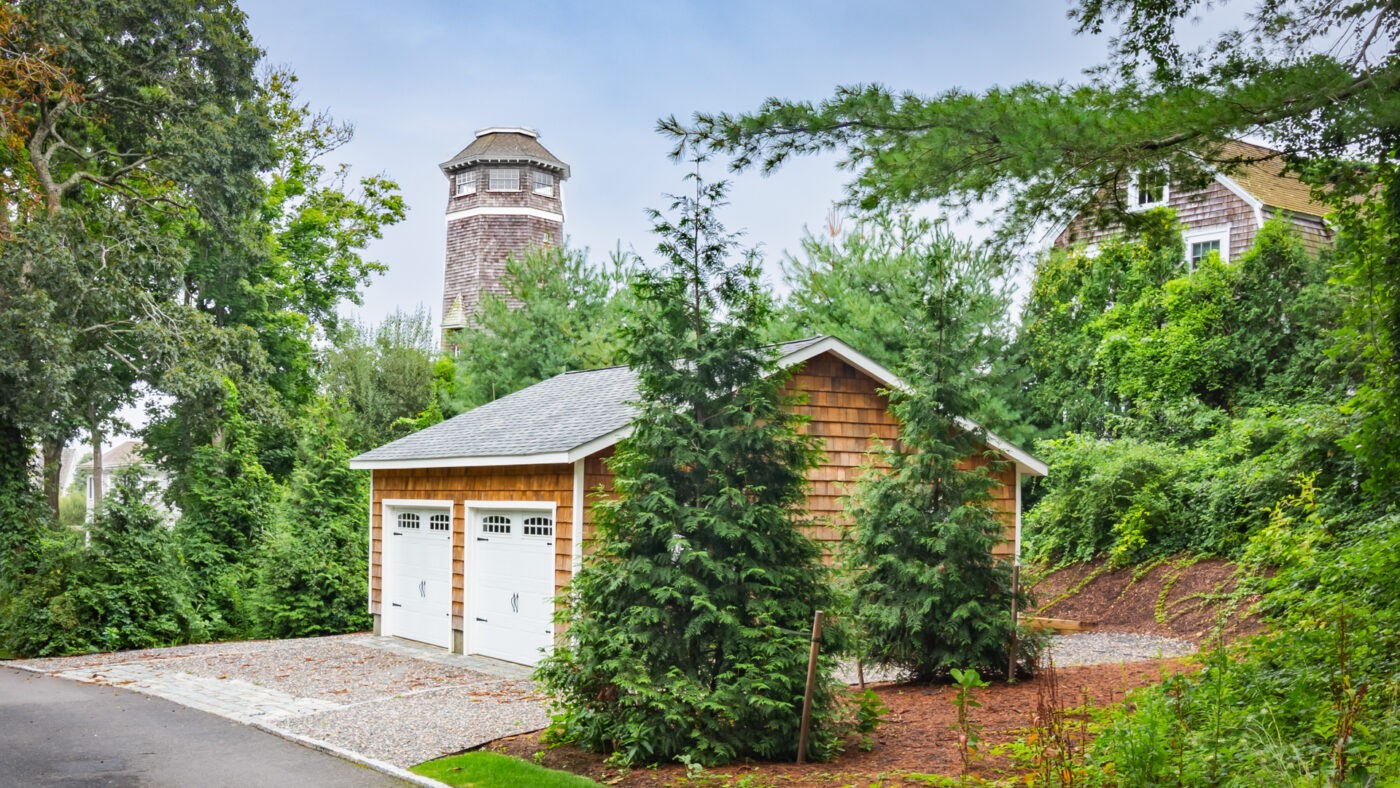 A standard two-car garage size