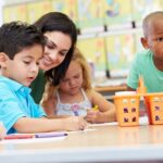 Children enjoy art in an Arizona licensed daycare, searchable via AZDHS Child Care Licensing Tool