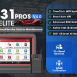 Launch X431 ProS car diagnostic tool showcasing its user-friendly interface