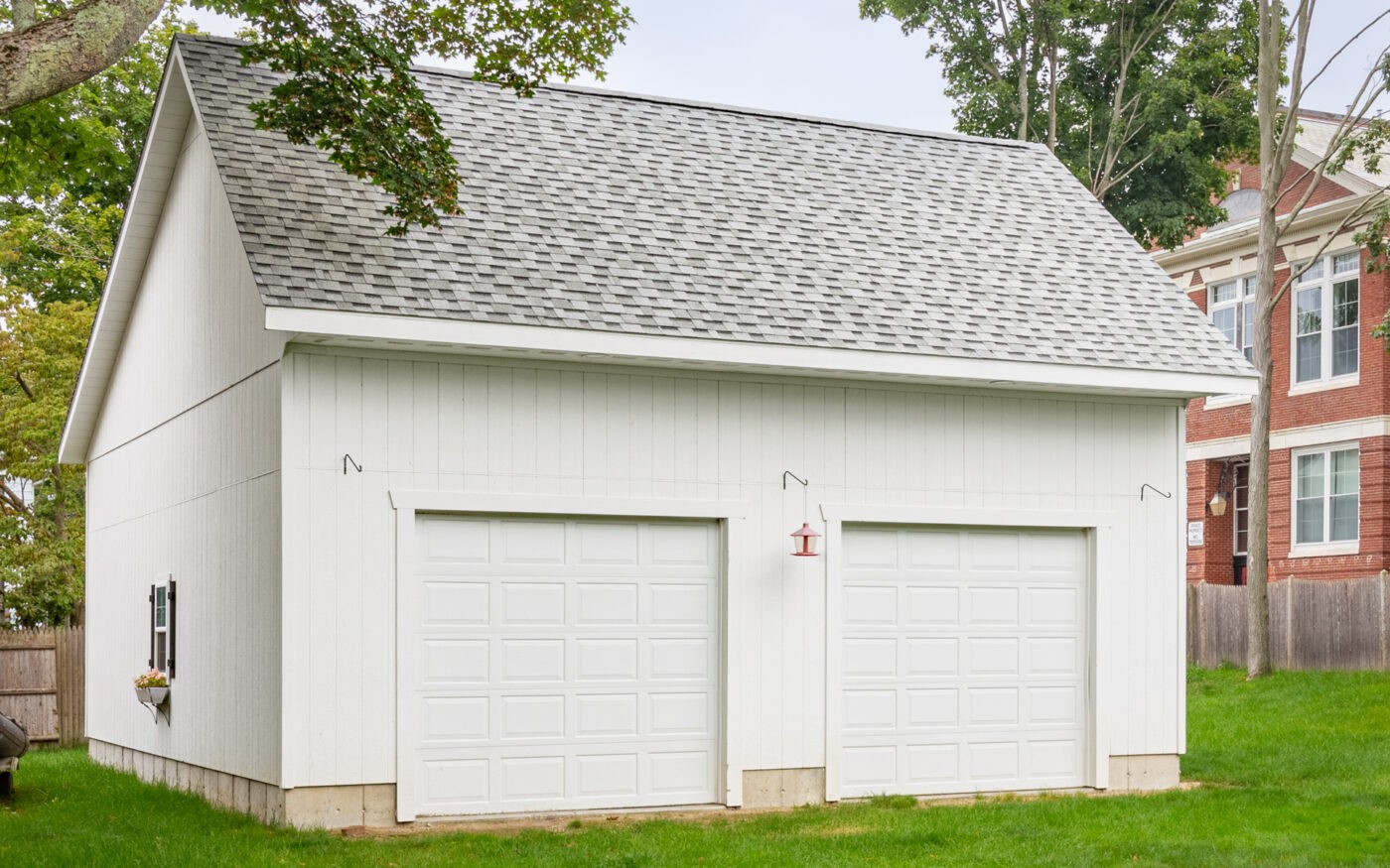 A standard two-car garage size