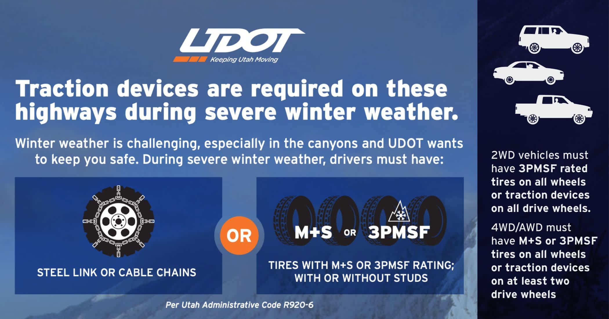 UDOT Traction Law Information