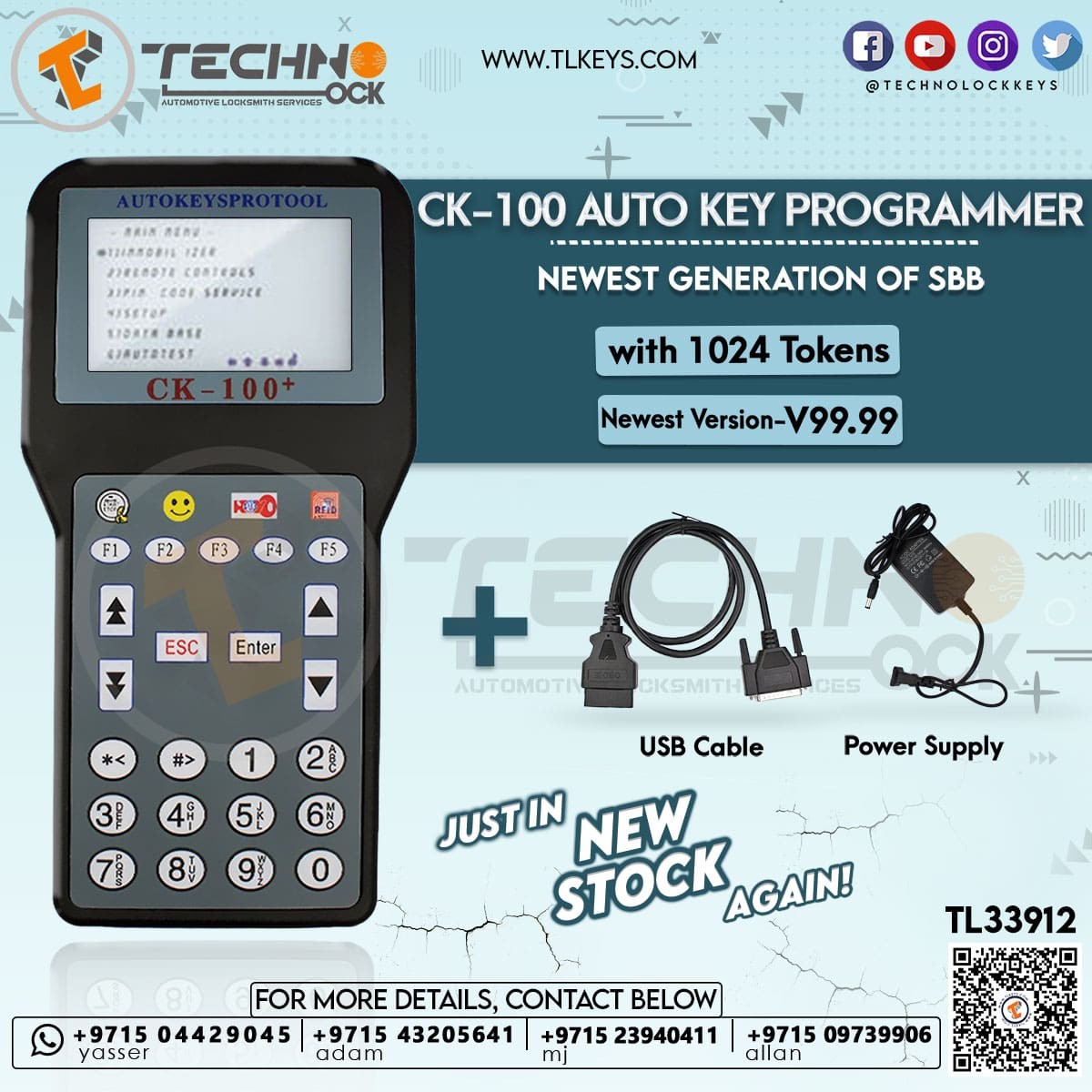 CK 100 Newest Version Auto Key Programmer with Accessories