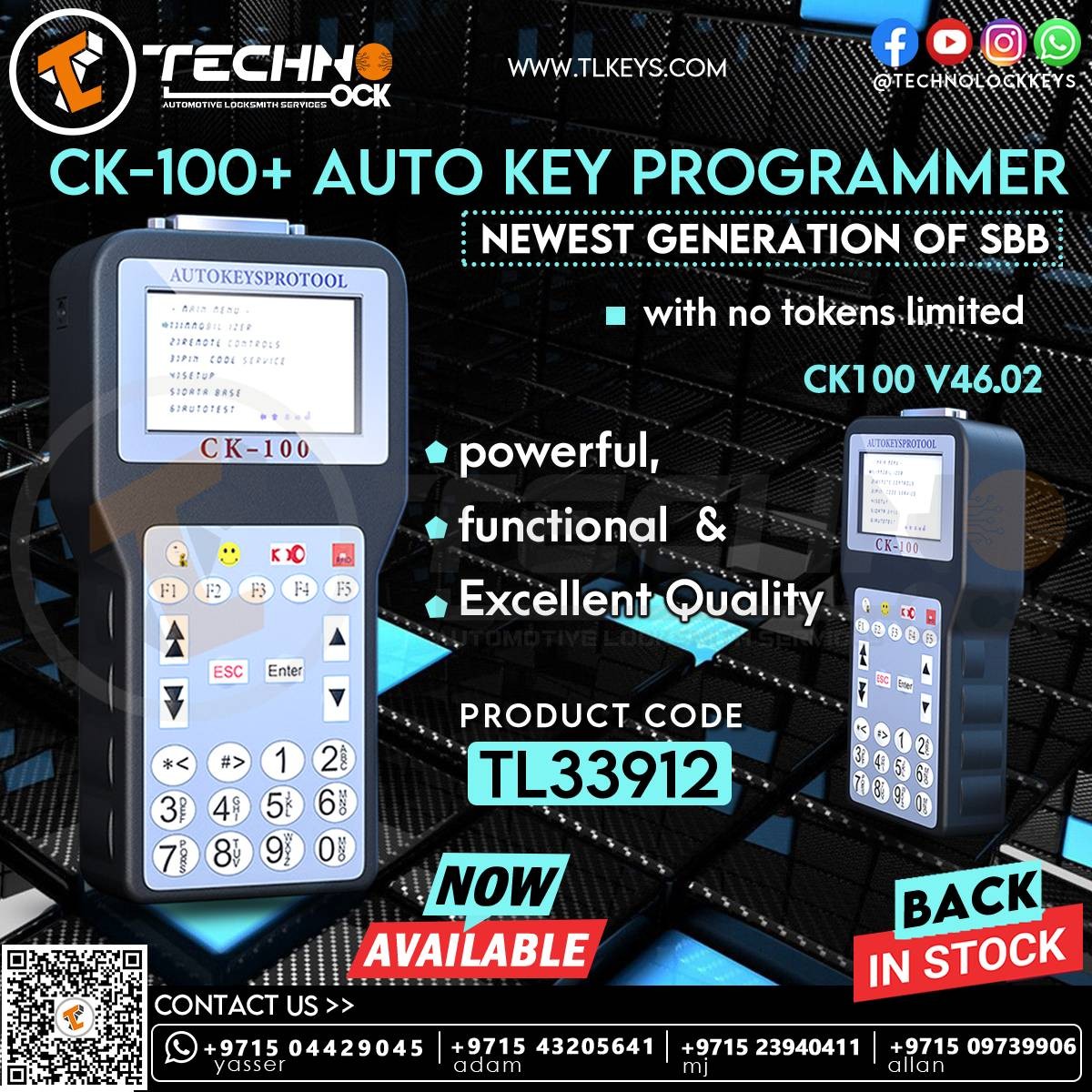 CK100 Auto Key Programmer with No Token Limitation for Most Cars