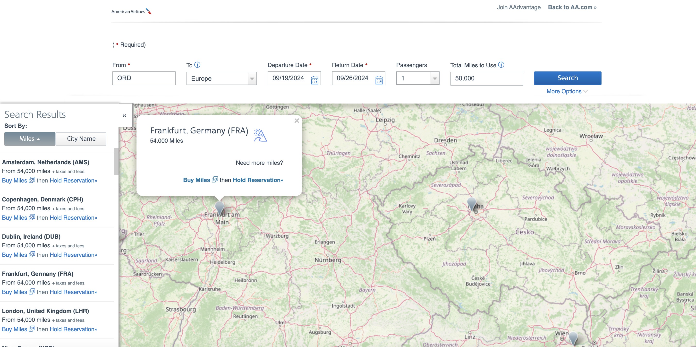 AA award mapper to Europe for Oktoberfest 2024